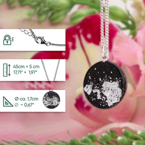 Necklace MARY | Black Silver