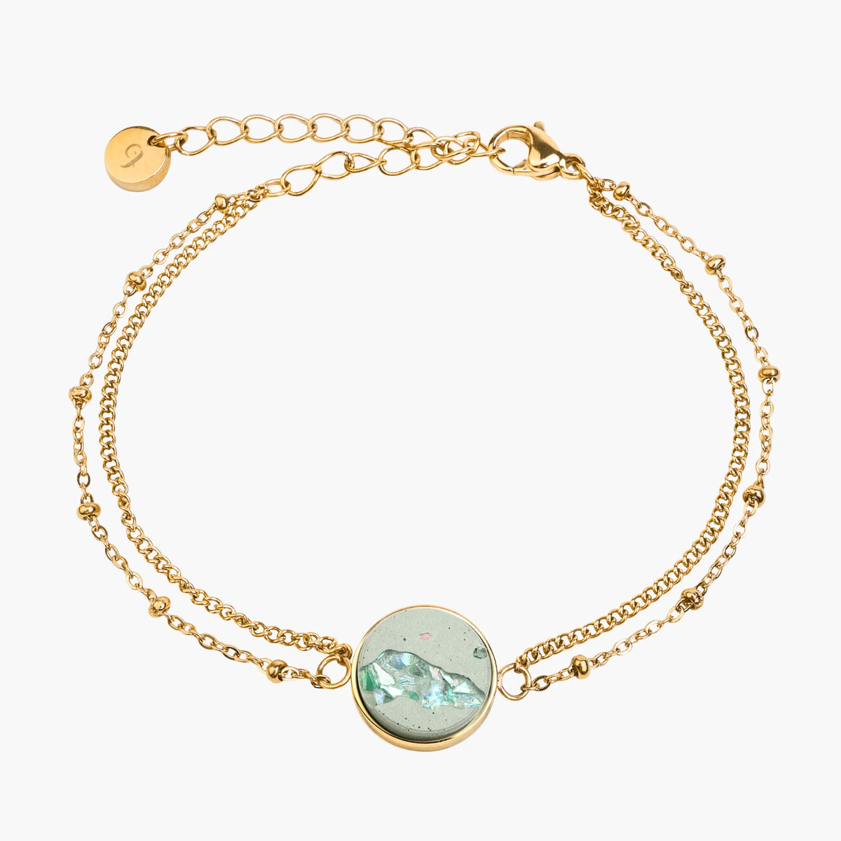 Bracelet LIA | Pistachio Crystal Gold