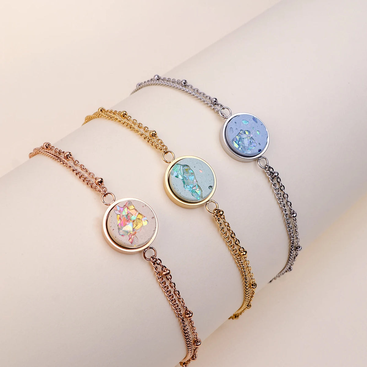 Armband LIA | Pistacchio Crystal Gold