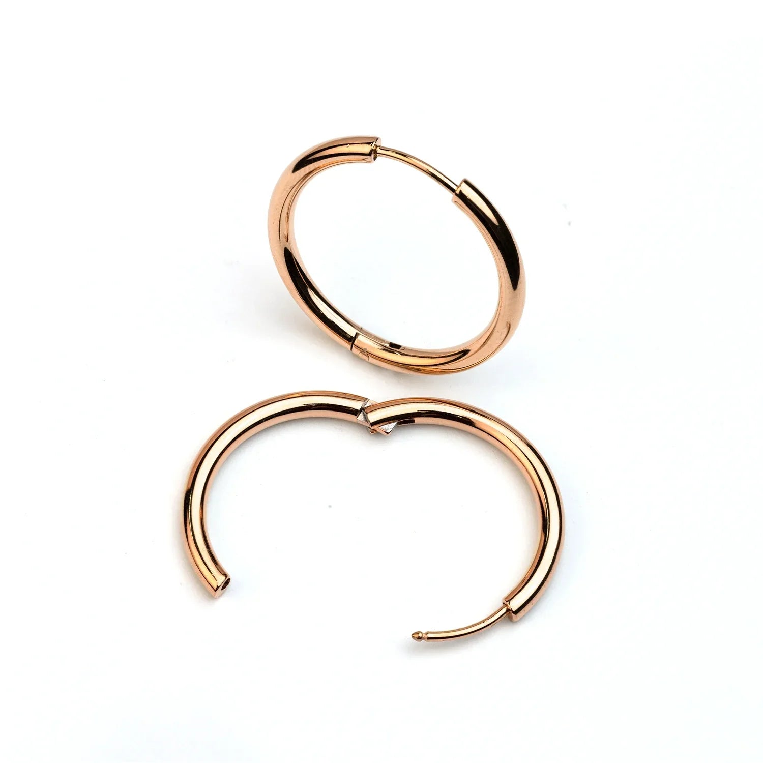 Mix & Match hoop earrings 14mm | Rosegold