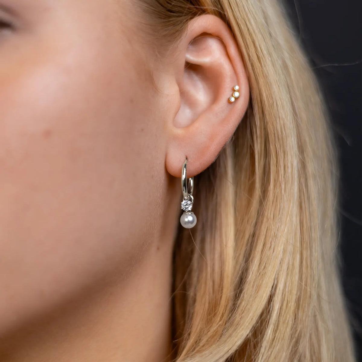 Hoop earrings BLING | Silver 