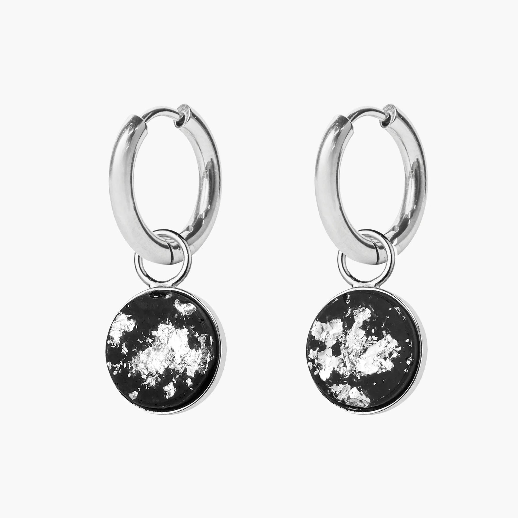 Creoles AVA | Black Silver