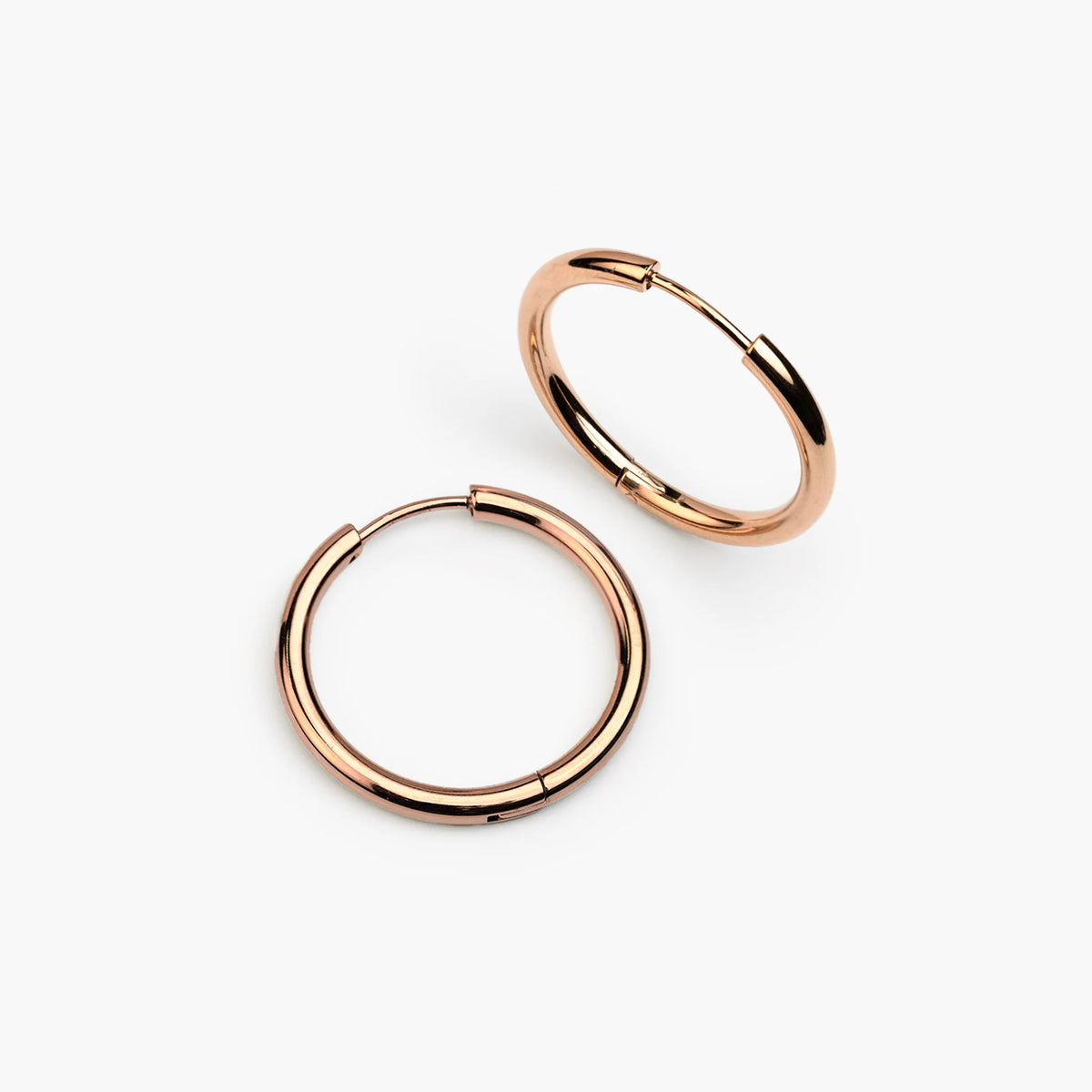 Mix & Match hoop earrings stainless steel 25mm | Rose gold