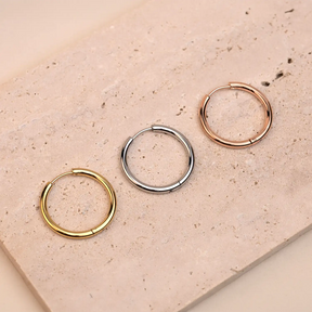 Mix & Match hoop earrings stainless steel 25mm | Rose gold