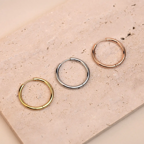 Mix & Match Hoop Earrings | Stainless Steel 19mm | Silver