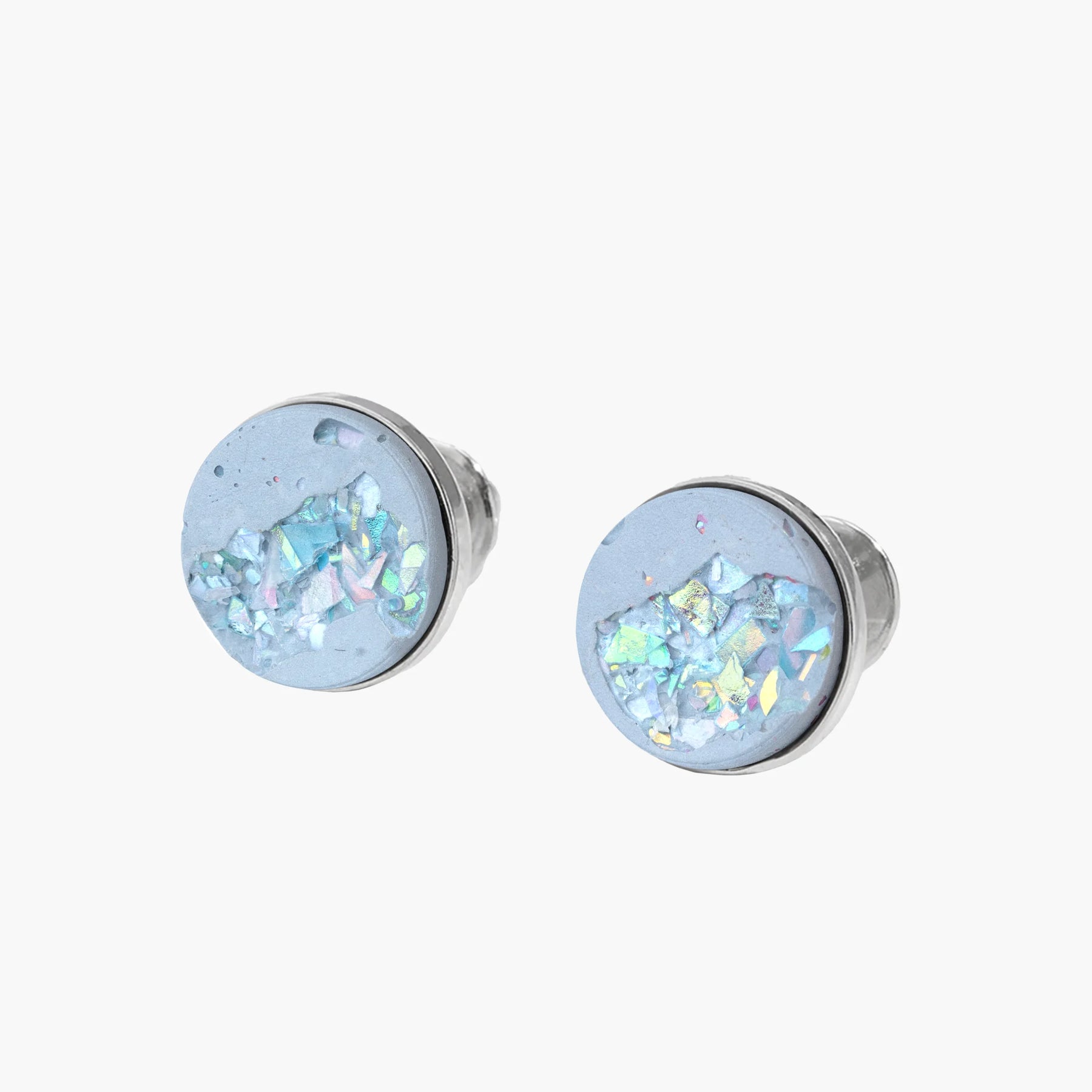 Stud Earrings TARA | Blue Crystal Silver