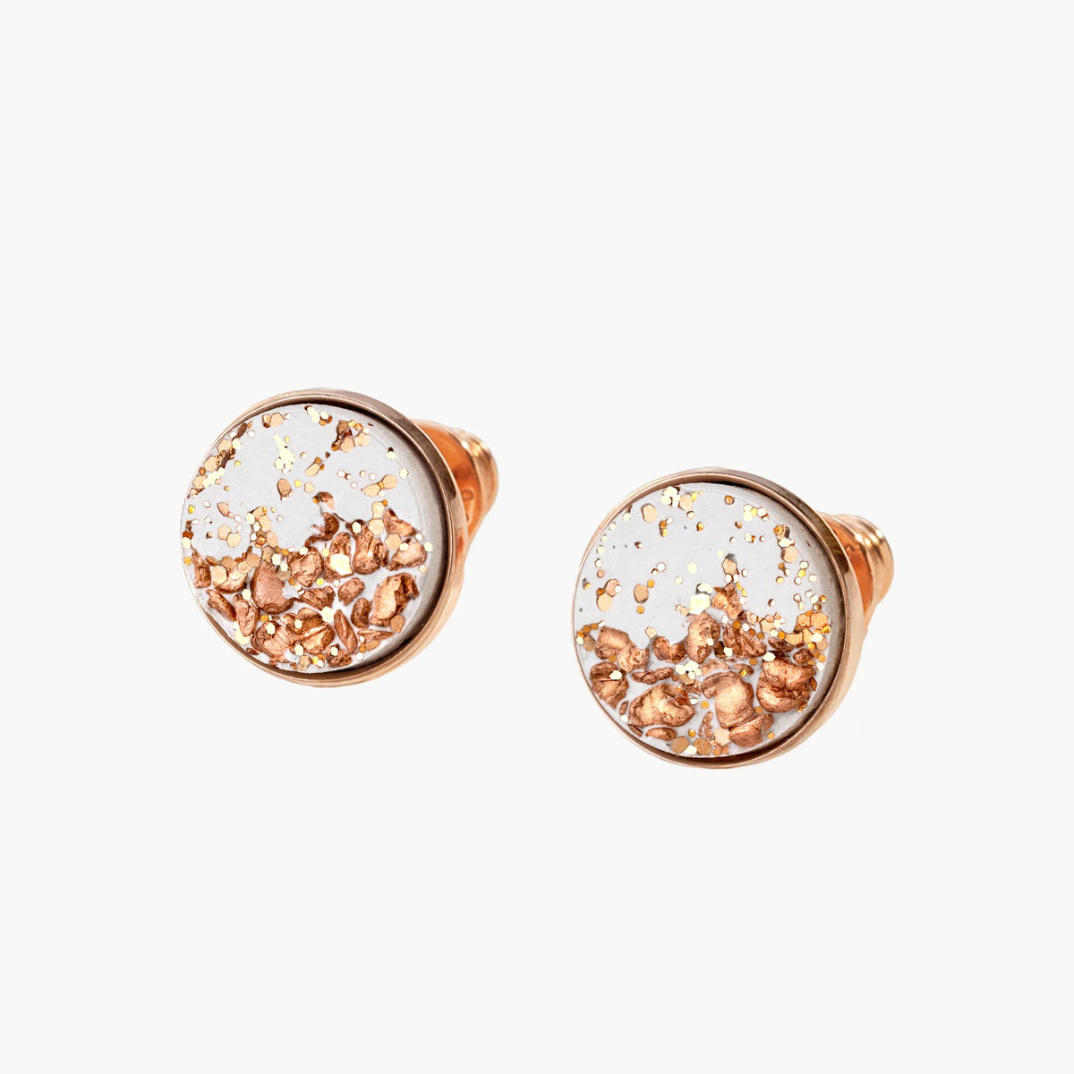 Stud earrings TARA | White Rose