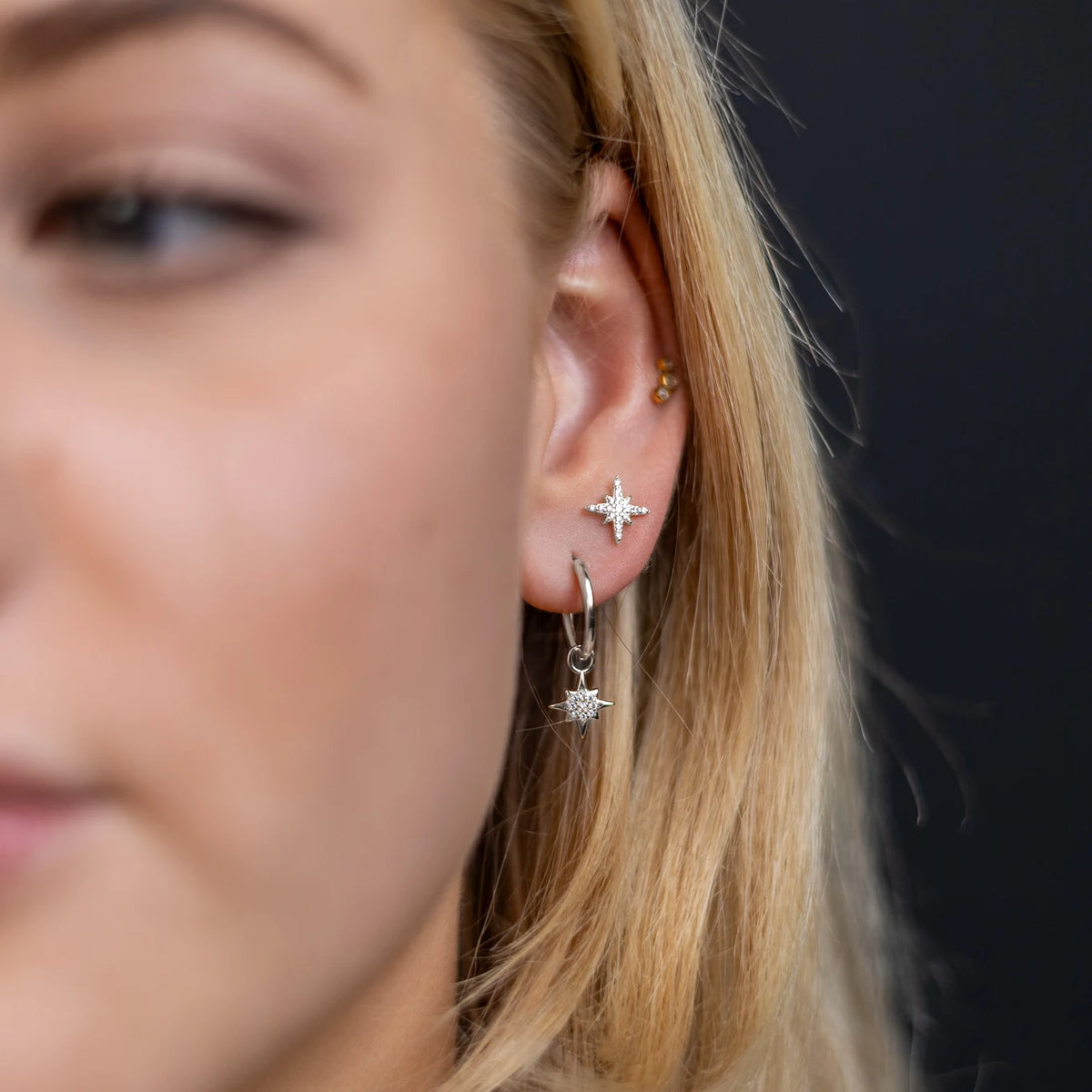 Hoop earrings MINA | Silver